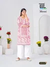 Messi By Blue Hills Rayon Thread Work Kurti With Bottom Size Combo

